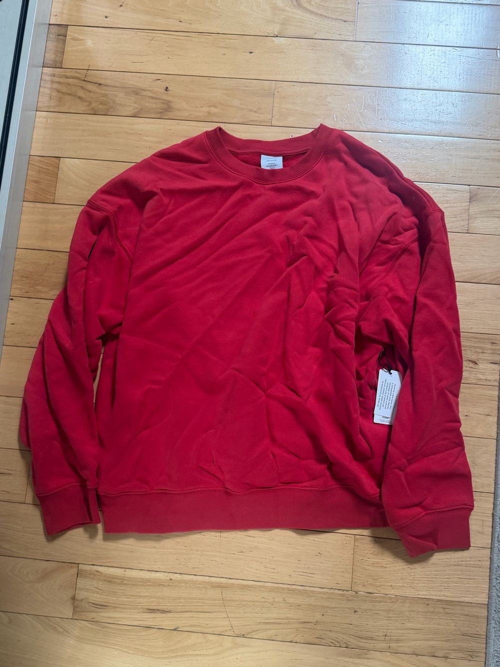 Ardene Women’s Molleton Made soft Fleece Sweatshirt Red Size L-XL new